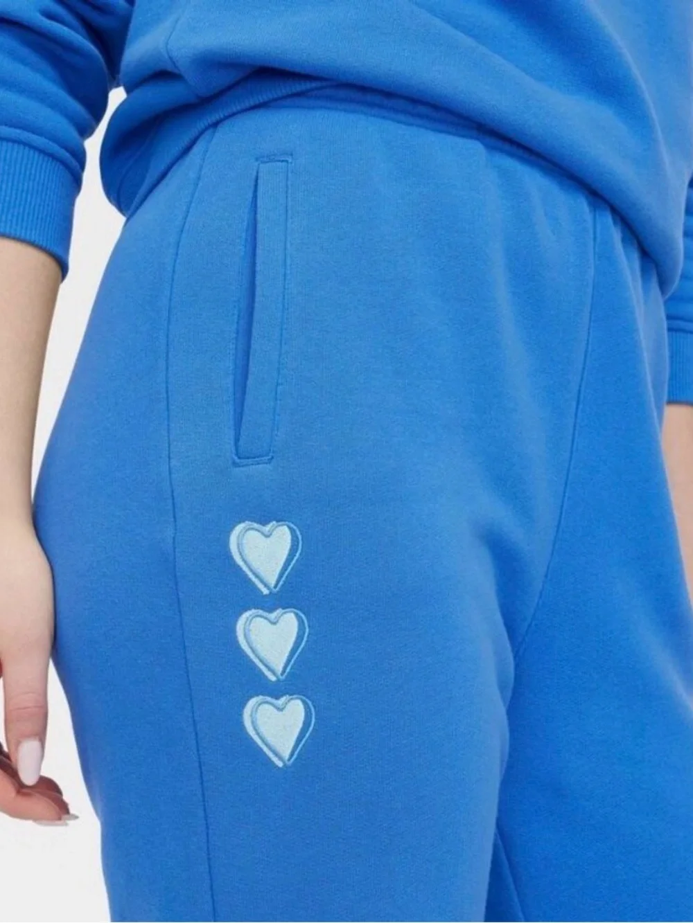 Roller Rabbit X Target Womens XXS Aqua Heart Embroidered Fleece Jogger Sweatpant